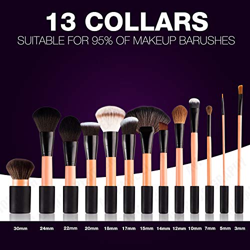 Saragan Professional Makeup Brush Cleaner & Dryer Machine - Electric Brush Cleaning Tool With 3 Speeds & 13 Collars - Automatic Cosmetic Brush Spinner With Charging Cable #TOP1