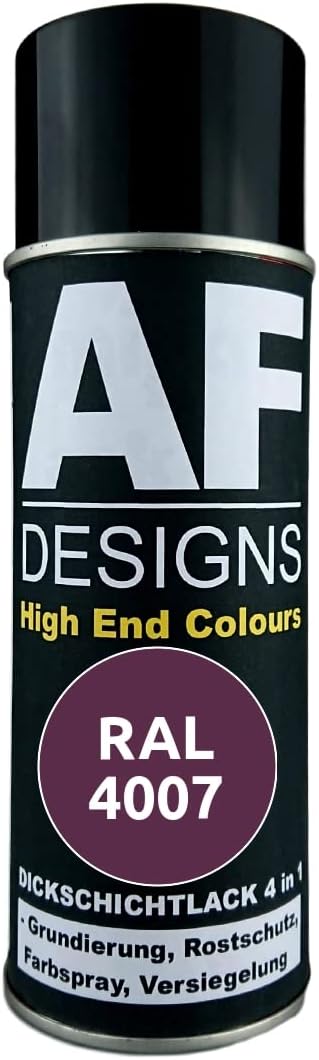 Alex Flittner Designs Rust Protection Paint 4-in-1 RAL 4007 Purple Metal Protective Paint Spray Rust Protection Paint Spray Can