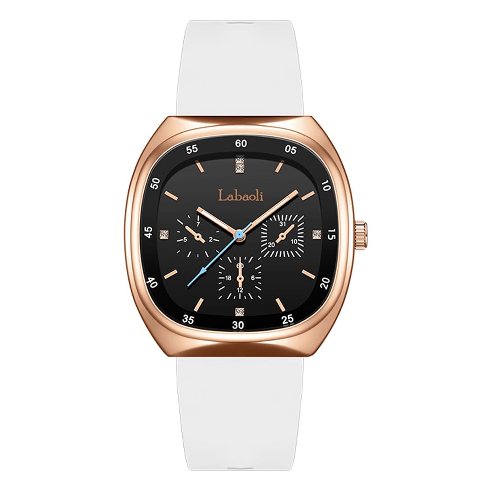 Relojes cuadrados para mujeres jóvenes, correa de silicona deportiva, impermeable, a la moda, casual, simple, analógico, cara grande, para adolescentes, niñas, regalo, reloj de pulsera negro