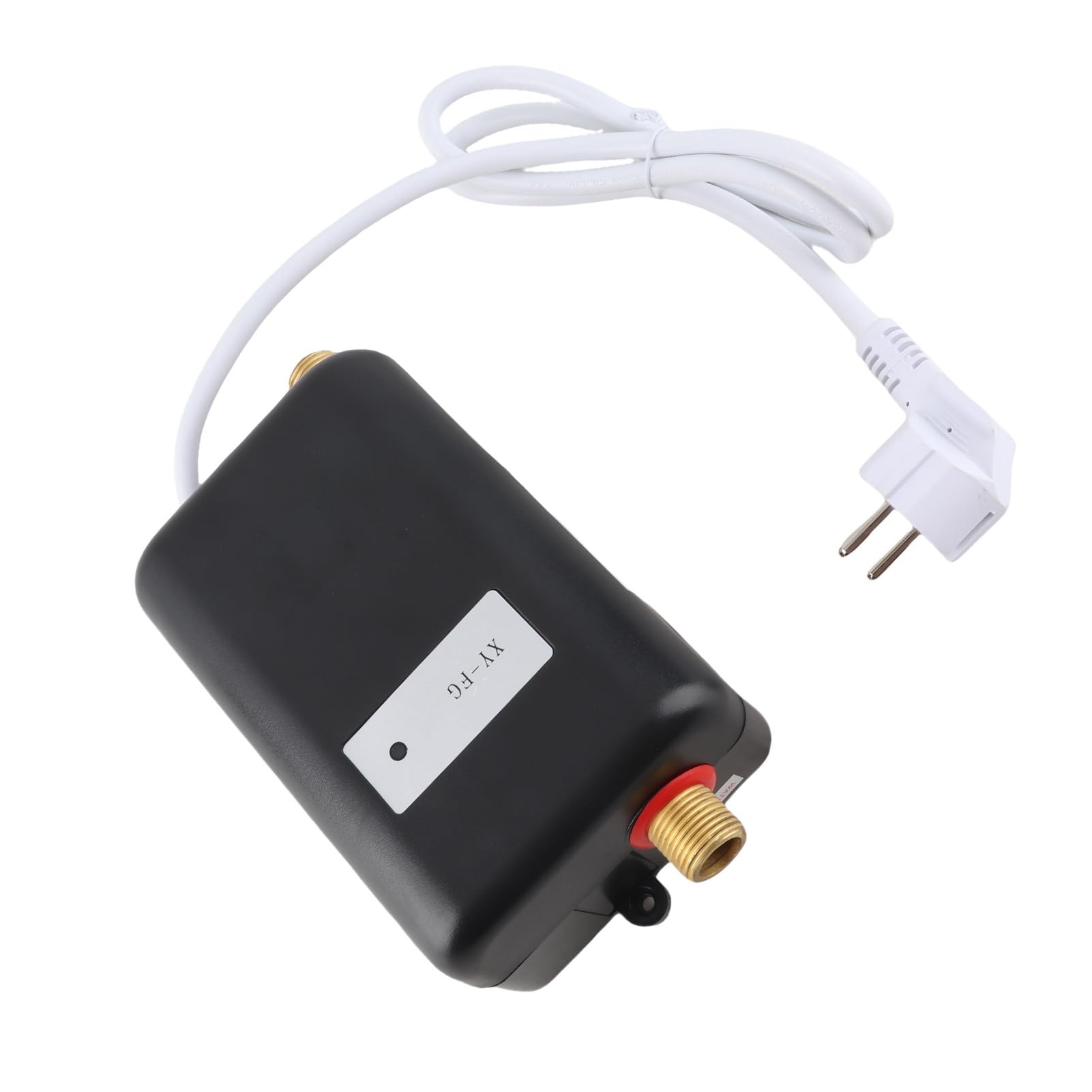 SEAFRONT Untertisch-Warmwasserbereiter, Schwarz, 1/2 Zoll, Durchlauferhitzer für Küche, Badezimmer, Wohnmobil, mit Edelstahl, Messing, IPX4 Wasserdicht (EU-Stecker 220 V)