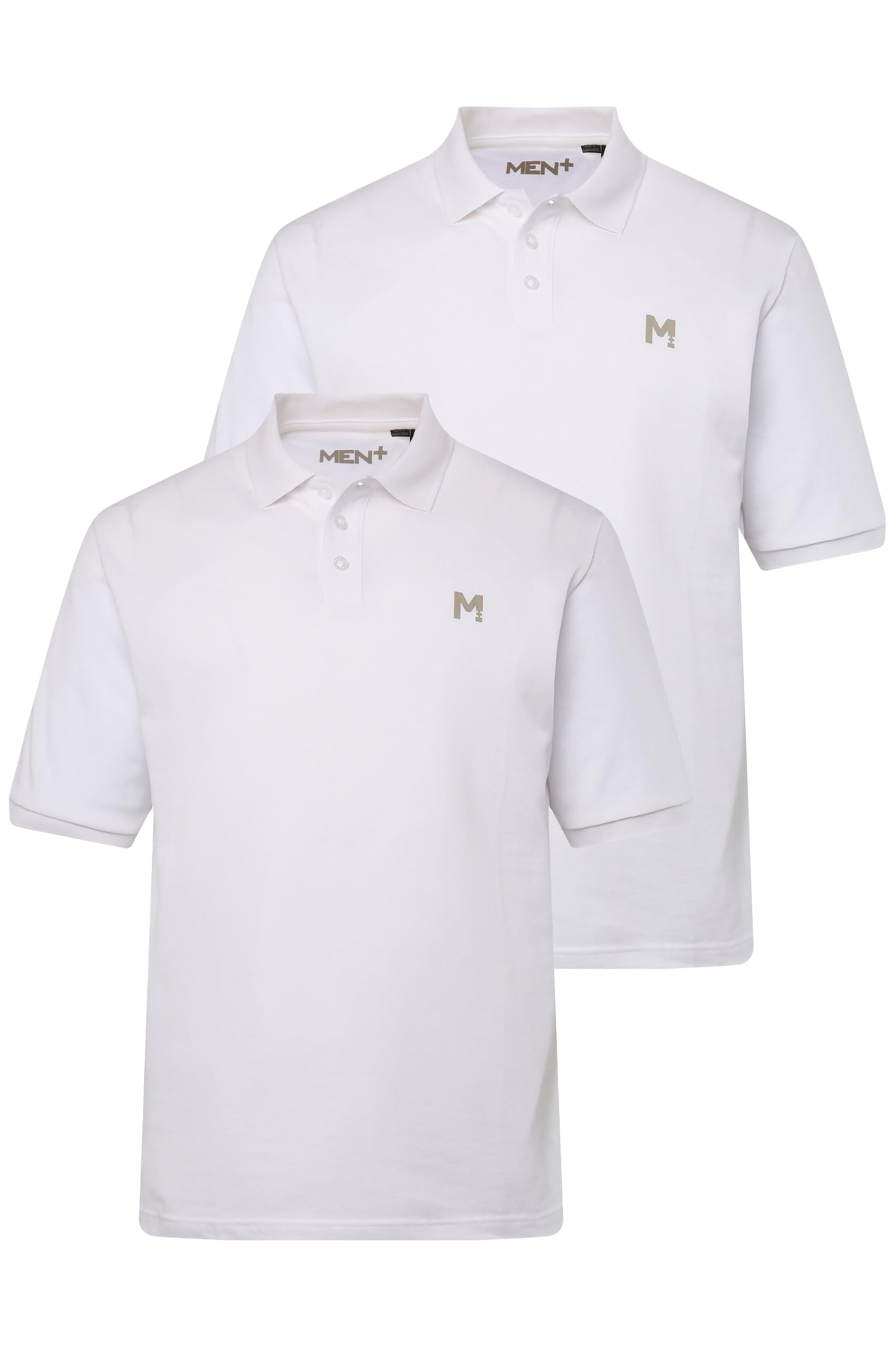 Men Plus Herren große Größen Übergrößen Menswear L-8XL Poloshirts, 2er-Pack, Basic, Piqué, Halbarm 836258