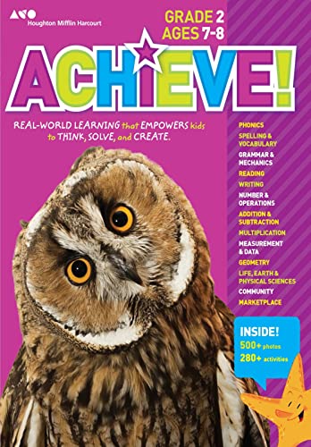 Achieve! Grade 2: Think. Play. Achieve! – A Common Core Workbook for Children (Ages 4-7) About Second Grade Math, Science, and Literacy