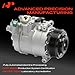A-Premium Air Conditioner AC Compressor with Clutch Compatible with BMW 3-Series, 5-Series, 1-Series, Z4 2009-2011, M3 2008-2013, M5 2006-2010, M6 2006-2010, 7SEU16C Compressor, 6 Groove Pulley