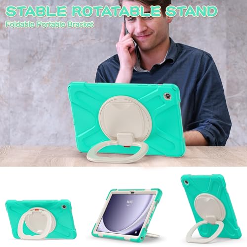 Coque Samsung Galaxy Tab A9 Plus antichoc enfant verte - 2