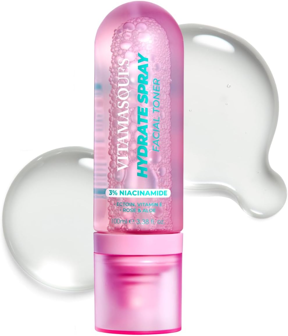 Vitamasques Hydrating Toner for Face - Facial Toner with Niacinamide - Instant Refreshment & Lasting Hydration - 3.38 Fl Oz