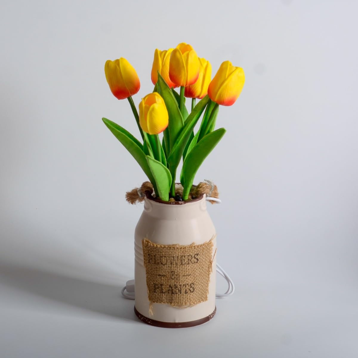 LED Nuage Lampe Tulipe Lampe,Tulipe Nuage LED Veilleuse,Lampe De Table Tulipe À LED,Simulation Fleur Chambre Sommeil Lampe De Table Chevet Sommeil Lumière(A)