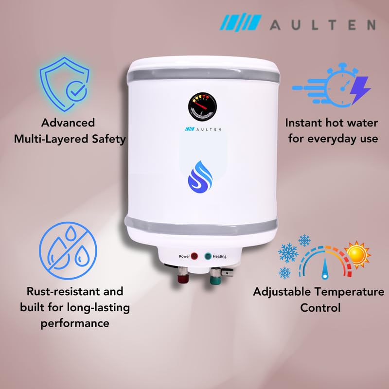 Image of AULTEN Stellar Pro 50 Ltr Geyser 5 Star Rated Storage Water Heater (Geyser) With Advanced Multi-Layered Safety AD091 (Red)
