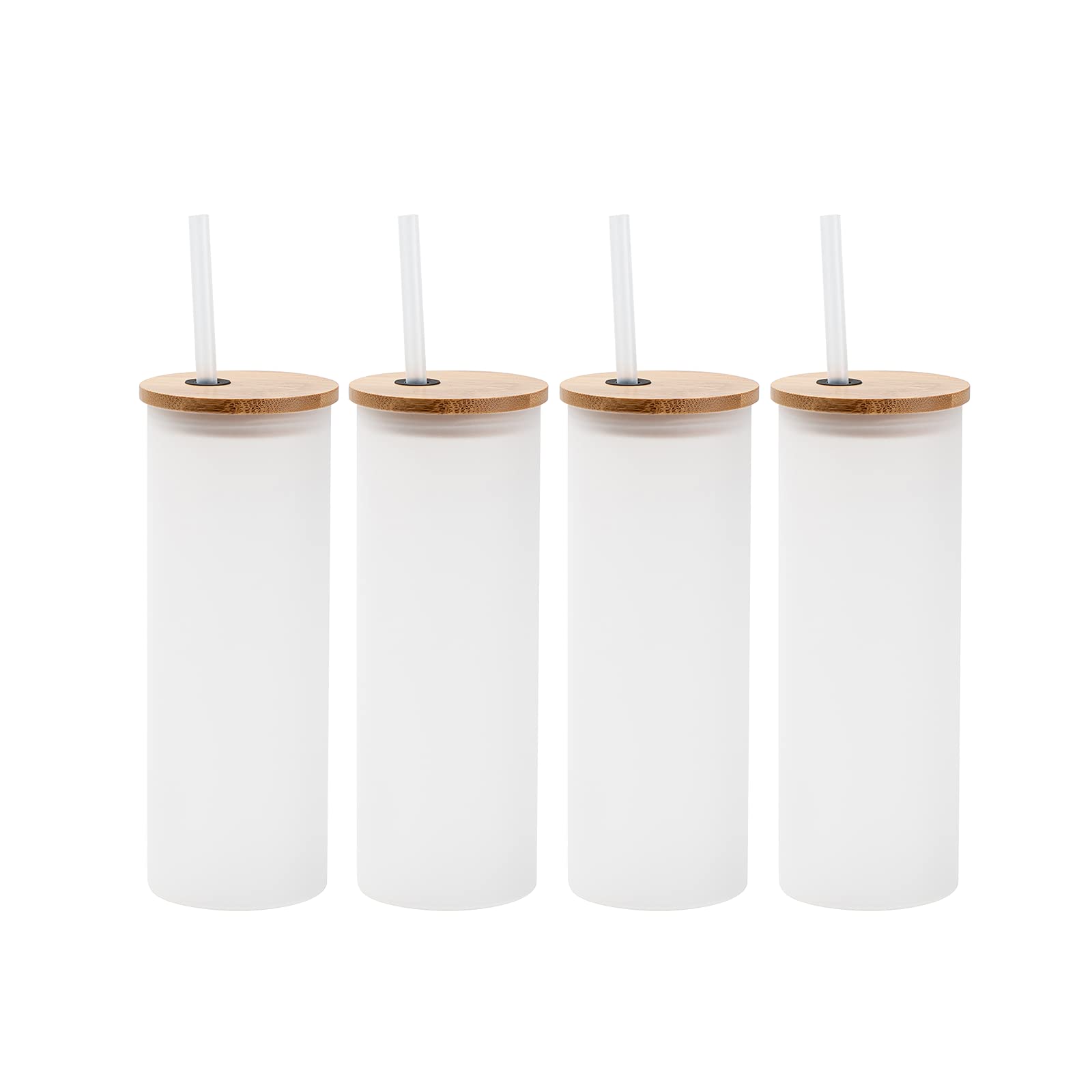 Sublifun 4 Pack Sublimation Straight Skinny Glass Tumbler Mug Cups 17