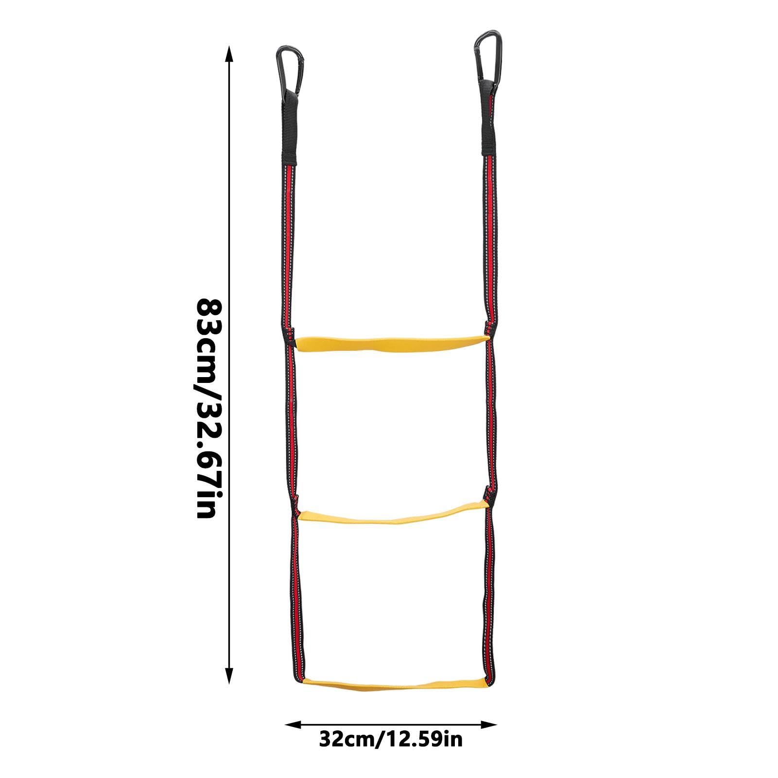 Scala di corda marina - Scaletta d'imbarco gonfiabile a 3 gradini, scala di corda da bagno | Prolunga per scaletta d'imbarco con corda da pesca, barca portatile con scaletta di corda per gommone da ca