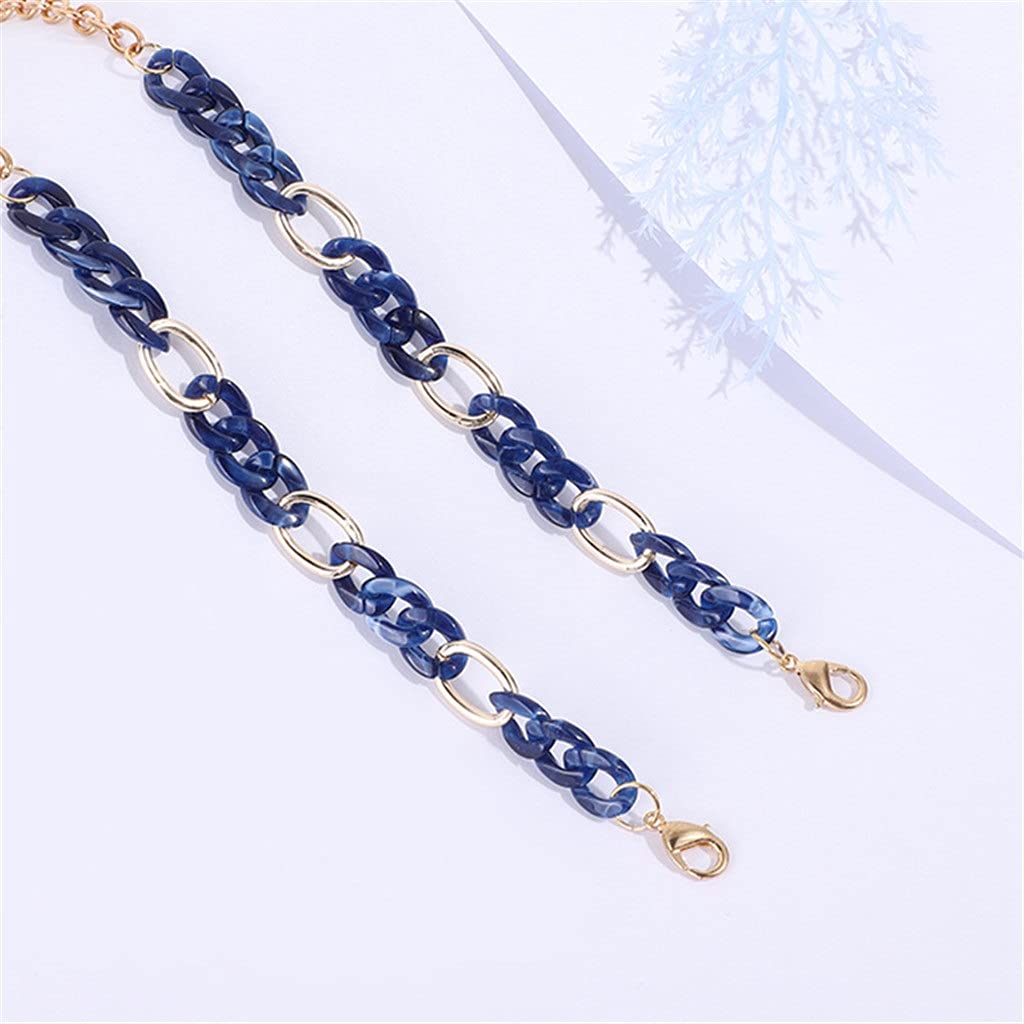Acryl-Schnallenkette für Brillen, Sonnenbrillenbänder, Lanyards, Halskettenhalter, Brillenaccessoires für Damen und Herren (Farbe: B, Größe: Länge - 70 cm) (C-Länge)