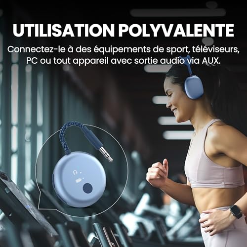 Adaptateur Avion Bluetooth aptX Adaptive Puce Qualcomm 20h - 5