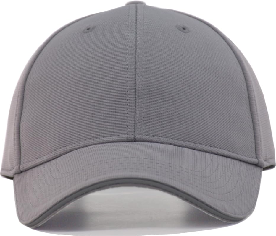 Image of TSSGBL Men's Plain Baseball Hat - OSFM & XXL Big Head Fit，Adjustable Structured Ball Cap with Reflective Sandwich Brim