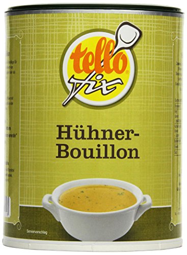 tellofix Hühner-Bouillon - Vielseitige Geflügel-Brühe, als Universal-Würzmittel zum Verfeinern einsetzbar - kalorienarm - 1 x 500 g Cover