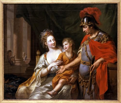 Peinture moderne Le départ d'Hector de Tischbein, sublimer la décoration de votre salon chaleureux