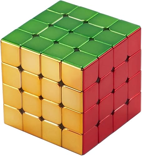 Cyclone - Cubo de velocidad de 4 x 4 para niños, espejo reflectante magnético sin calcomanías, cubo mágico