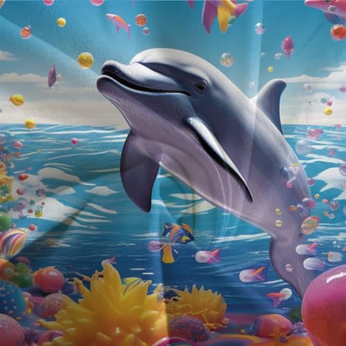 Funda nórdica infantil de delfines para camas de matrimonio e hijos 8