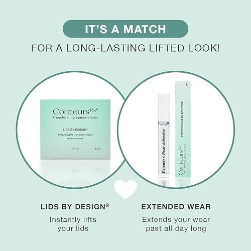 Miniatura 4 de Contours Rx Adhesivo de desgaste extendido para tapas de DISEÑO Tiras oculares, extensiones de pestañas, pestañas postizas