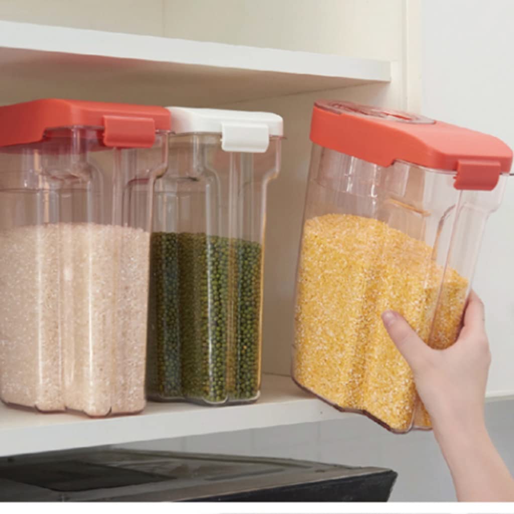 Distributeur De Céréales 5.5L - Hermétique, Pour Oat Flakes, Noix, Riz - Avec Levier (Blanc/Noir)
