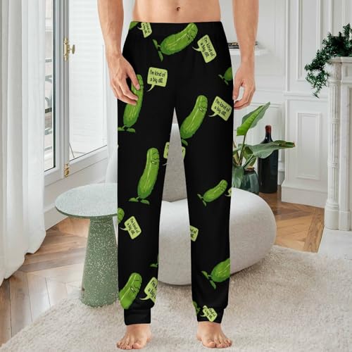 Big Dill Pickle Men's Pajama Pants Lightweight Joggers Lounge Pants Pj Bottoms Sleep Pants2