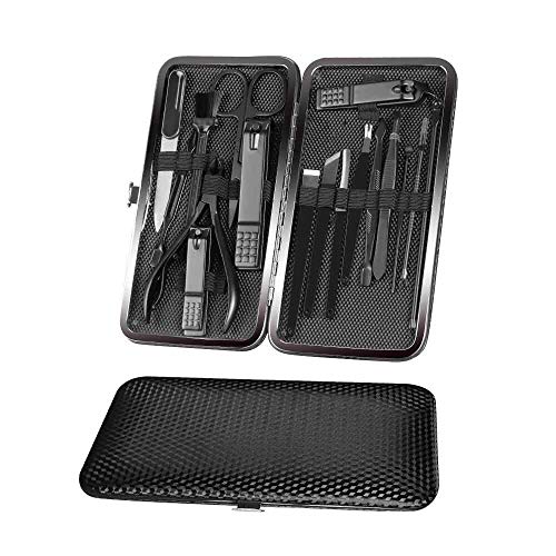 Manicure Set,Professional Manicure Pedicure Nail Kit Stainless Steel Nail Grooming Manicure Nail Clip Set of 17PCS with Luxurious Case