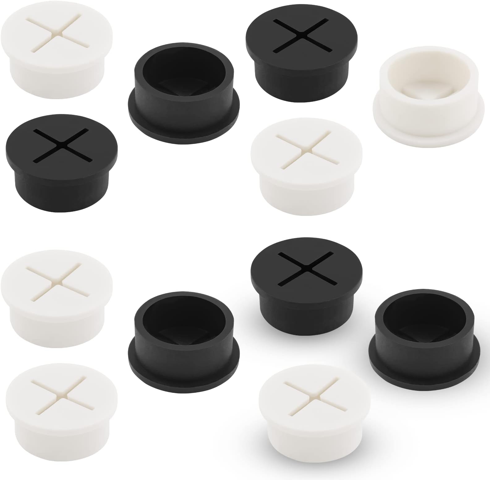 6 Pcs Cable Cord Grommet 1 Inch Flexible Wire Rubber