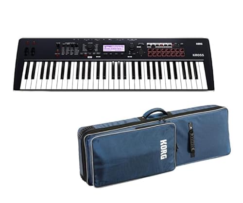 KORG KROSS 2-DB 61���Ճ��f�� Dark Blue + �����\�t�g�P�[�X�Z�b�g �V���Z�T�C�U�[ ���[�N�X�e�[�V����