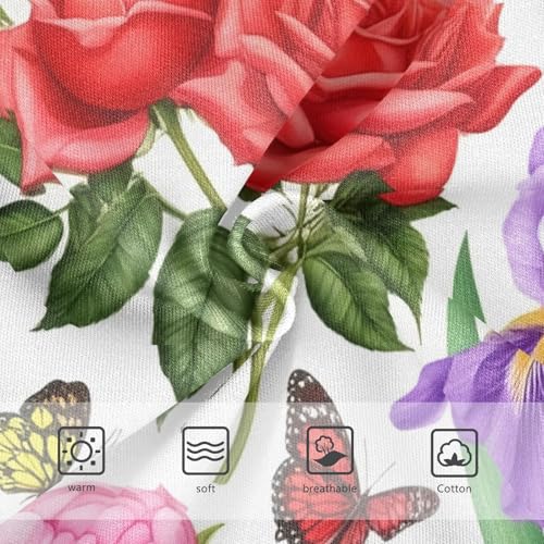 Cotton Toddler Girls Underwear Watercolor Pink Purple Peonies White Panties for Girl Cartoon Briefs Underpants 2t3