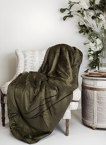 Tache Home Fashion Wiecznie zielony koc dekoracyjny, 50 x 60, zielony