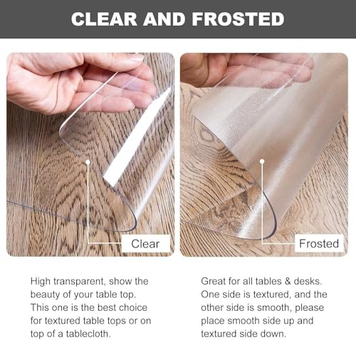 Tapis de chaise antidérapant 1.7mm en PVC protège-sol transparent - 4