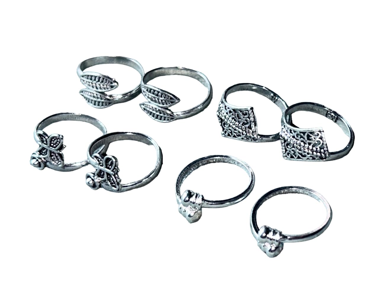 Women & Girls Metal Plated Fancy Toe Ring Adjustable Bichiya/Leg Finger Ring-Combo-4 (A_C_P_110812_Multi)-image-44