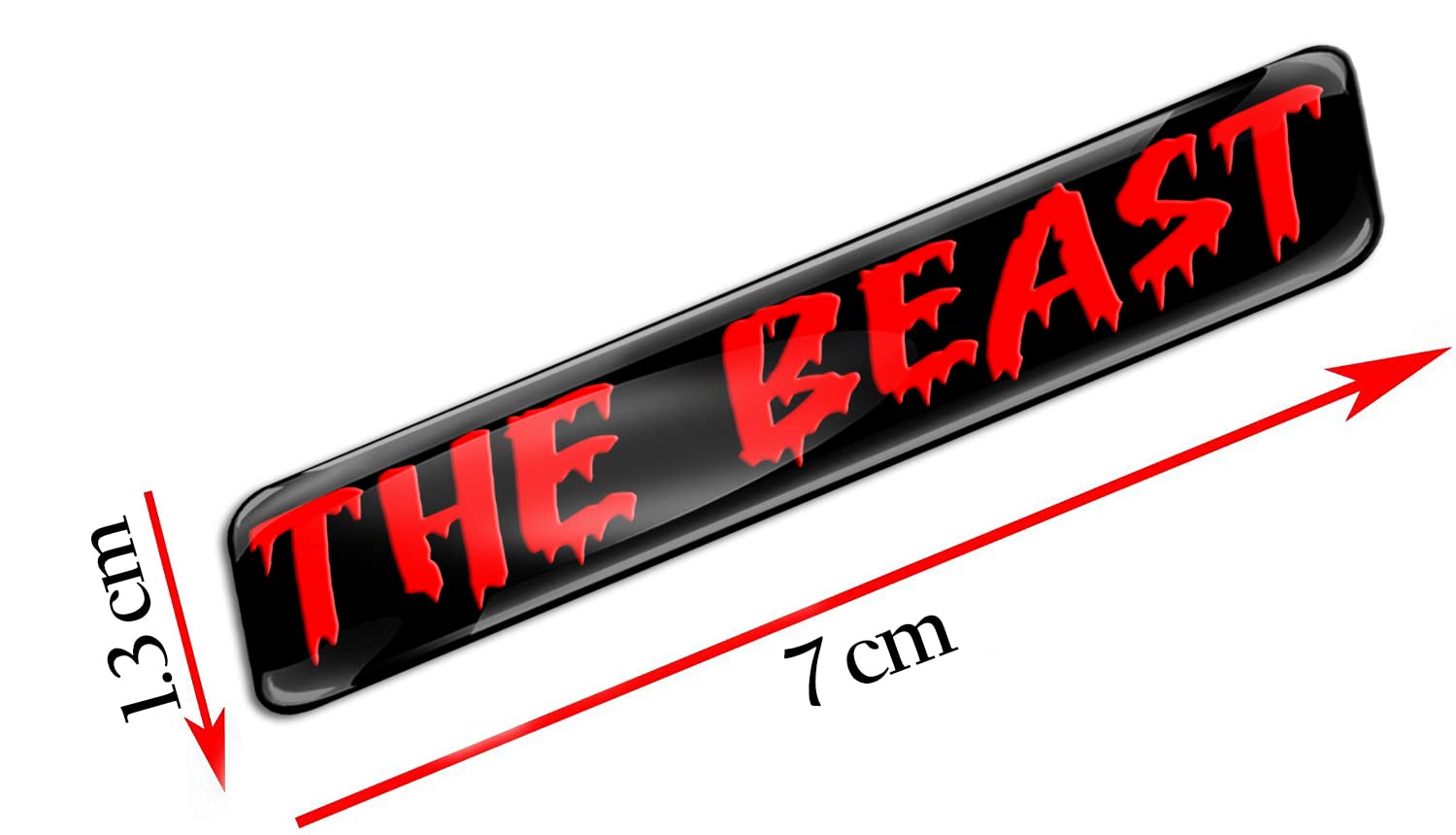 Biomar Labs KS 172 3D Gel Siliconen Stickers Beast Badge Beast Beest Rode Stickers Autosticker Auto Motorfiets Fiets Venster Deur Laptop