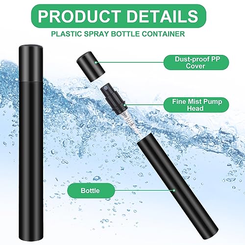 OBANGONG 100 Pack Mini Spray Bottles 5ml Plastic Refillable for Perfume, Essential Oil, Travel, Party, Outdoor2