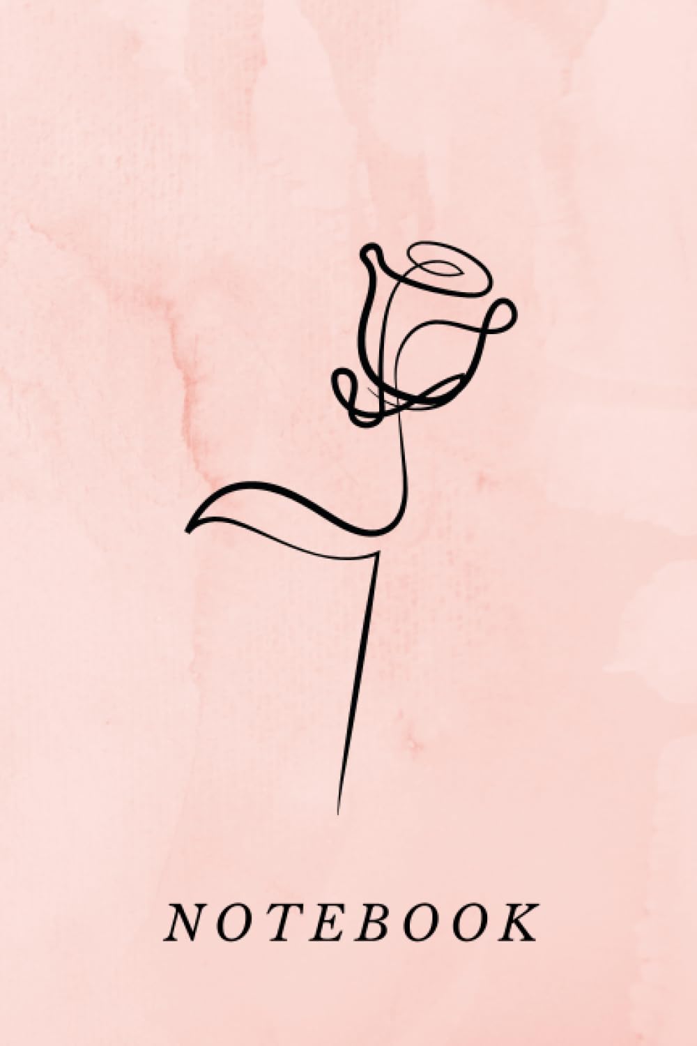 Inspirational Women's Notebook With Art Rose Graphic