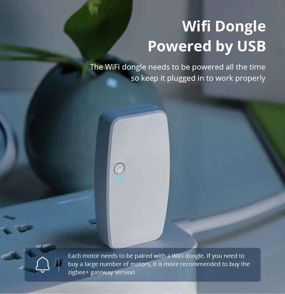WlFi - Motore elettrico tubolare per tende a rullo ricaricabile, con telecomando/app/controllo vocale, per tubi da 17/25/28 mm (solo motore)