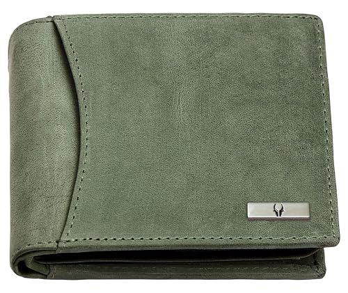 WildHorn India RFID Protected Leather Men's Wallet, GREEN HUNTER, Classic2