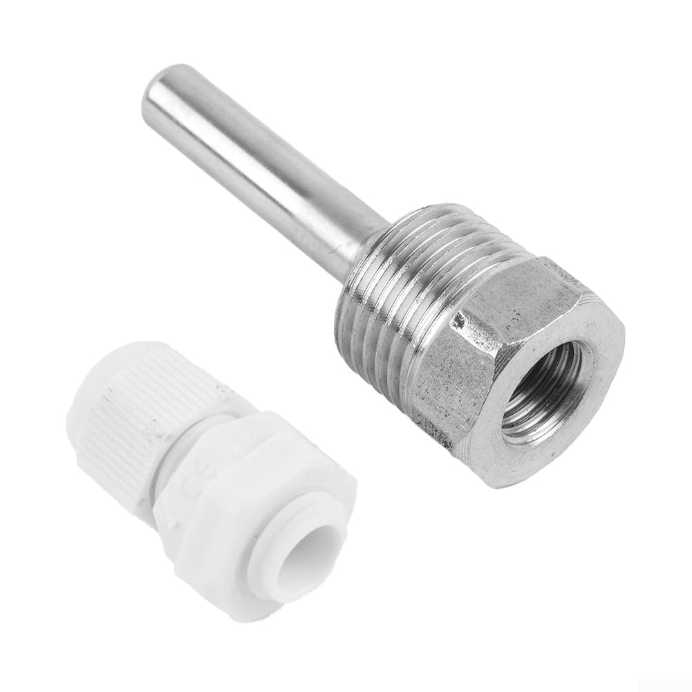 Puits Thermique Acier Inox 304 - Filetage 1/2" NPT - Pour Sonde Température - Longueur 131mm