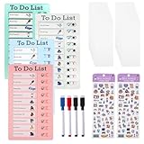 【Personalisierung und Wiederverwendbarkeit】Der to do list checklist board ermöglicht durch das herausnehmbare Papier eine einfache Anpassung des Inhalts nach Bedarf und die Möglichkeit zur individuellen Anpassung, die Zeit sinnvoll zu planen. Drucken Sie die Aufgabenliste auf den Karton, drehen Sie das Raster um und drücken Sie darauf, um eine personalisierte Aufgabenliste zu erhalten, die jeden Tag wiederverwendet werden kann. Dieser checklist boards abwischbar ist perfekt für nachhaltiges Arbeiten und Planen