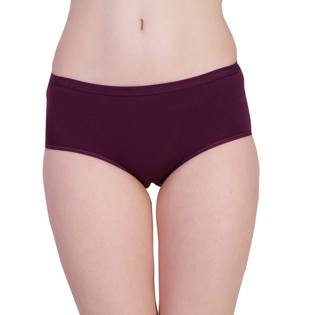 PLUMBURY® Women’s Cotton Spandex Sanitary Period Panties Menstrual Postpartum Underwear (Pack of 3)