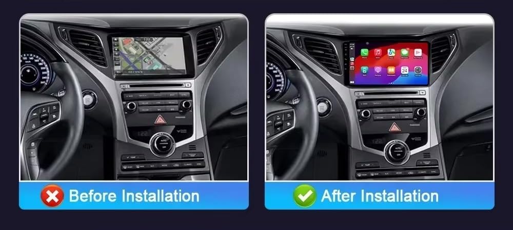 Ekran Carplay dla Hyundai Azera 2014-2015 Mirror Link, Asystent Głosowy, Nawigacja Na Żywo, Ekran Dotykowy, Bluetooth, 8 Rdzeń 8G+256G