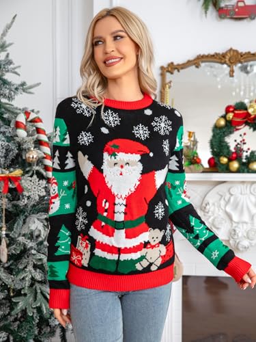 Image of PECHAR Christmas Tree Sweatshirts Women Pine Tree Print Shirts Nature Lover Gift Casual Tee Long Sleeve Xmas Pullover