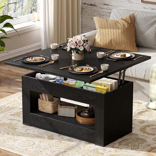 40" Lift Top Coffee Table, 4 in 1 Multi-Function Lift Coffee Tabl...