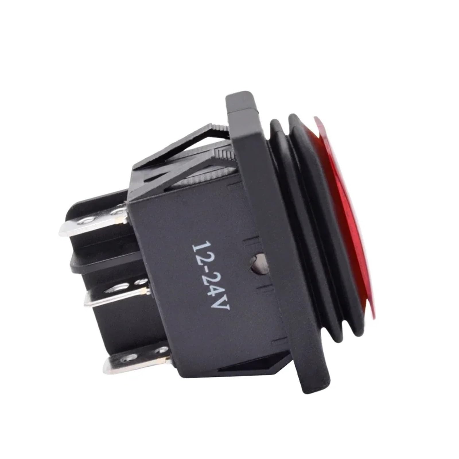 1 Pieza KCD4-203 Interruptor Basculante 30x22 6 Pines De Enganche 16A 250VAC DPDT ON Off ON 12V 220V Botón Luz LED(Black No Light,12V)