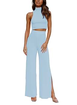 セットアップ muahmuah SET cropped man-to-man wide pants set-up 2 colors Amazon.com: ARTFREE Womens 2 Piece Outfits Sets Casual