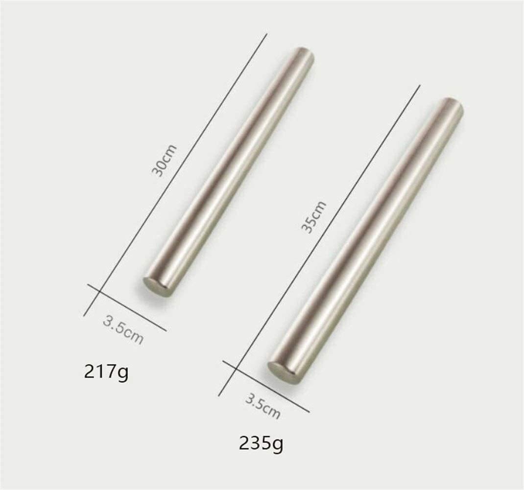 Professionnel Rodillo de amasar de Acero Inoxidable, Metal para Hornear Masa de pastelería para Galletas (tamaño: 30 cm) (tamaño: 35 cm), Masa fácil de Limpiar (30 cm)