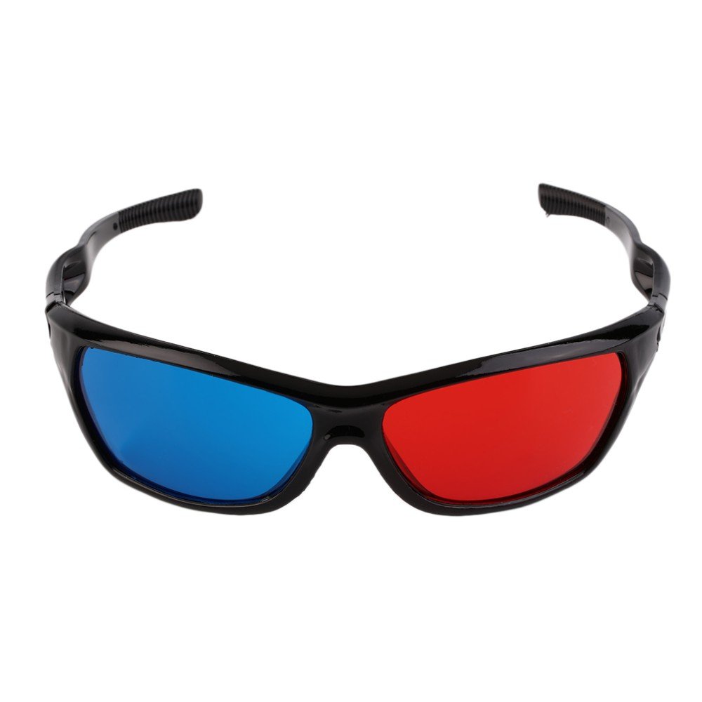 Jambar JD-11-01 Red-Blue 3D Glasses Cyan Anaglyph Sports Style (1 Pcs. Pack) for Red & Blue Glasses for TV/Computer/Projector/Magazine