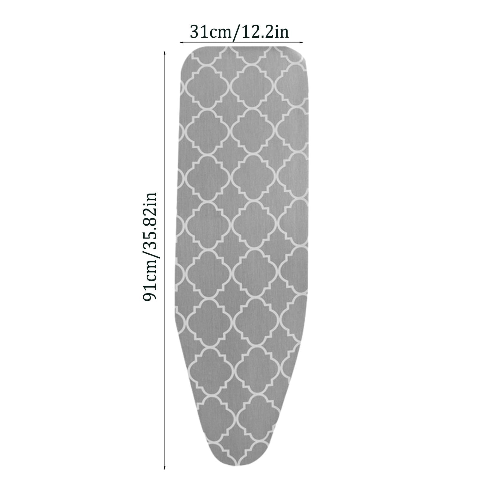 Tabla de planchar acolchada – Tabla de planchar reflectante de calor, almohadilla de tabla de planchar de algodón grueso resistente a las quemaduras | Alfombrilla antideslizante con borde elástico,