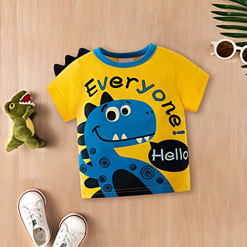 Toddler Boys 3D Dinosaur Shirt Crewneck Short Sleeve Graphic T Shirt Cotton Summer Tee Casual Cotton Cute Outfits2
