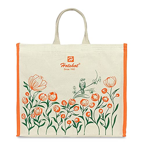Image of HOT SHOT Bags Reusable Large Heavy Duty Waterproof Shopping Bags Kitchen Essentials /Grocery Bag /Vegetable Bag /Jhola /Carry Bag /Thela with Full Handles (Pack of 1)