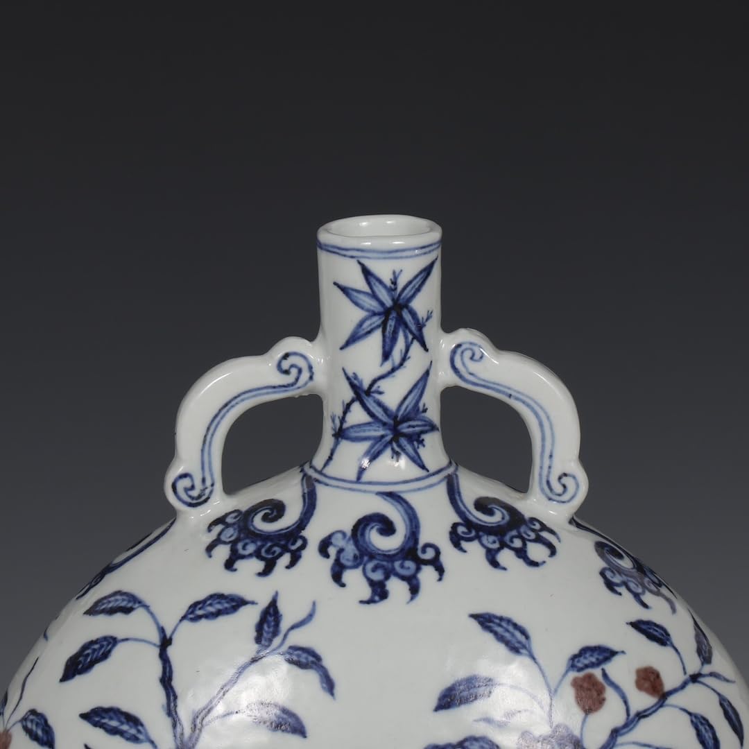 明時代釉里紅花鳥図皿 染付 青花 飾皿 時代物 箱付 旧家整理 中国古
