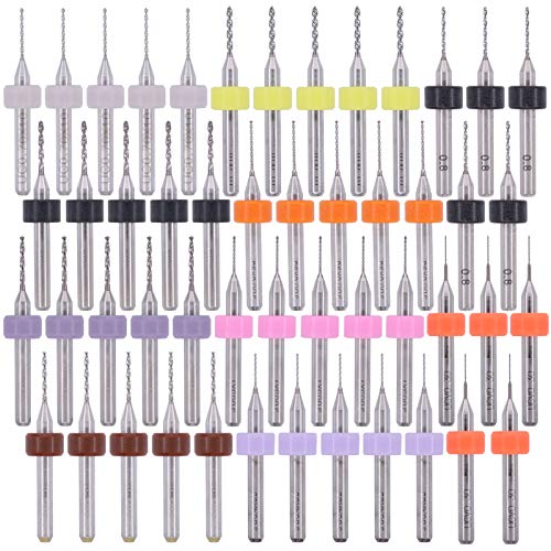 Applianpar Pcb Drill Bits Set Spiral Flute Carbide 0.3Mm To 1.2Mm For Dremel Print Circuit Board Stone Jewelry Cnc Engraving Pack Of 50 thumb #1